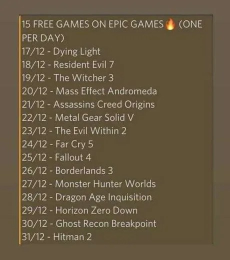 Lista com todos os jogos dados pela Epic Games até hoje!